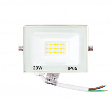 Прожектор светодиодный СДО 20Вт 1600Лм 3000K теплый свет, белый корпус REXANT