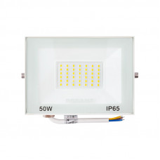Прожектор светодиодный СДО 50Вт 4000Лм 3000K теплый свет, белый корпус REXANT