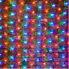 Гирлянда светодиодная Сеть 2x3м 432 LED МУЛЬТИ черный каучук IP67 постоянное свечение 230В блок в комплекте NEON-NIGHT 